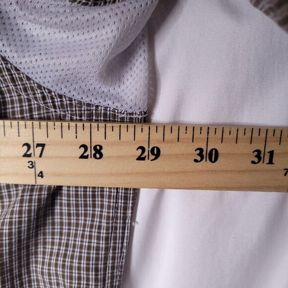 Drake Waterfowl Shirt Mens 2XL Brown Check Vented - Picture 7 of 11